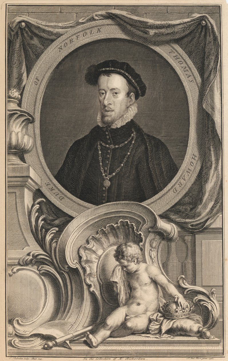 Thomas Howard, vévoda z Norfolku od Jacobus Houbraken