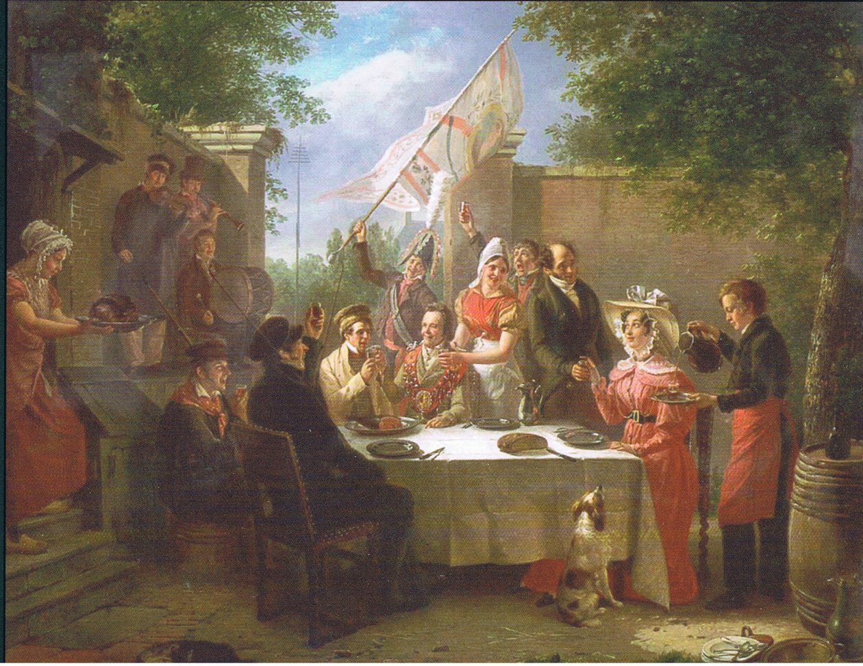 Svatební hostina, z neznámého zdroje časopisu nebo knihy od Jacob Joseph Eckhout