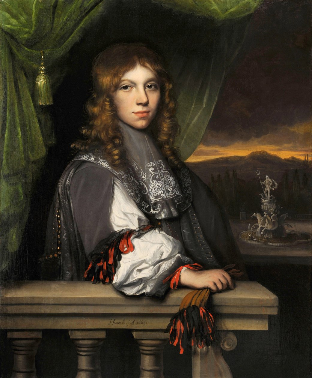 Portrét Mattheuse van den Broucke - Peinture de Jacobus Leveck (1634-1675) - 1665 - Olej na plátně - 89x71,5 - Muzeum Dordrechts od Jacobus Levecq