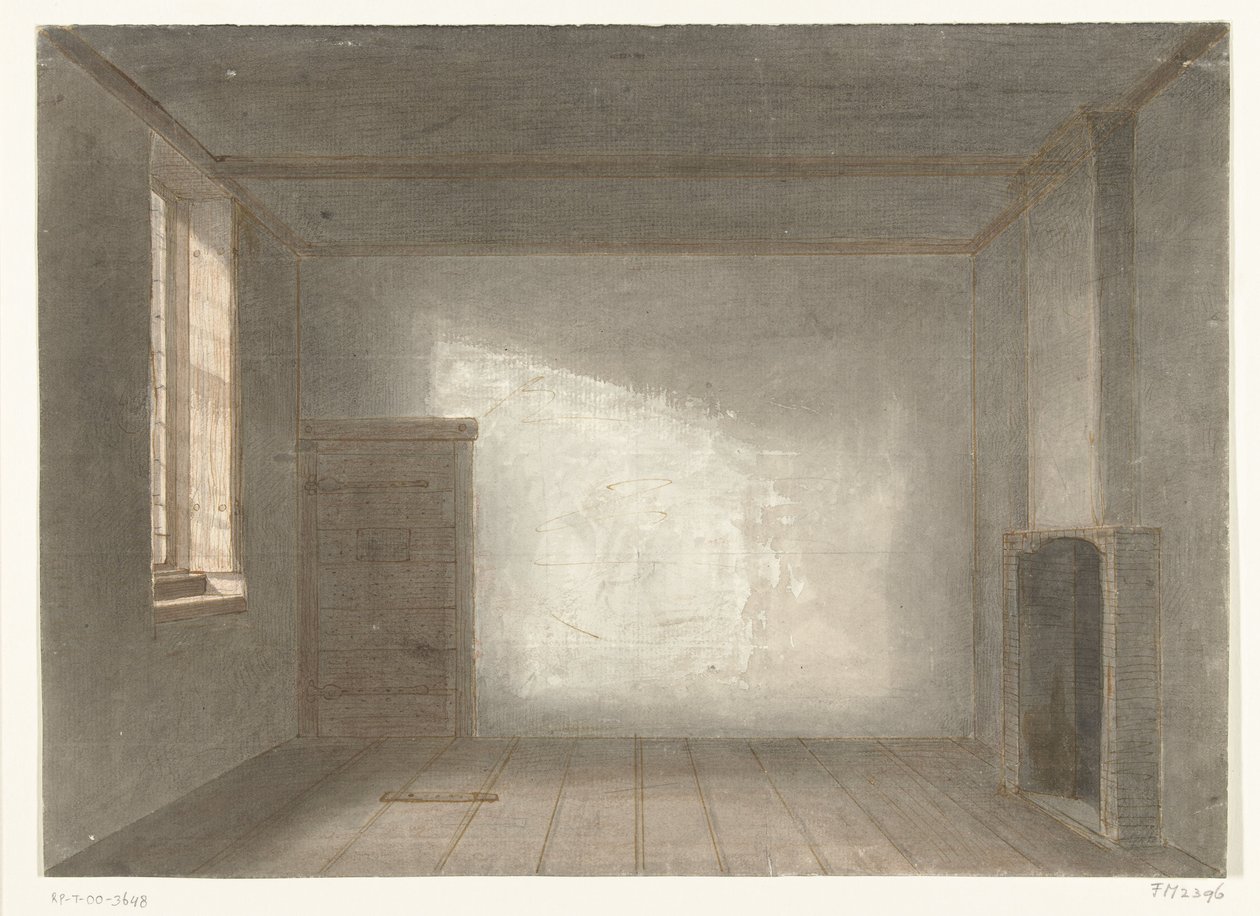 Pokoj Cornelis de Witt ve vězení Gevangenpoort, Haag, 1844 od Jacobus Ludovicus Cornet