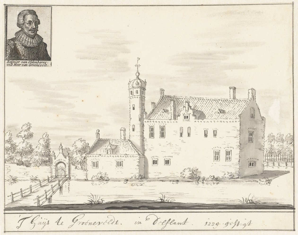 Zámek Groenevelt v Delflandu od Jacobus Stellingwerff