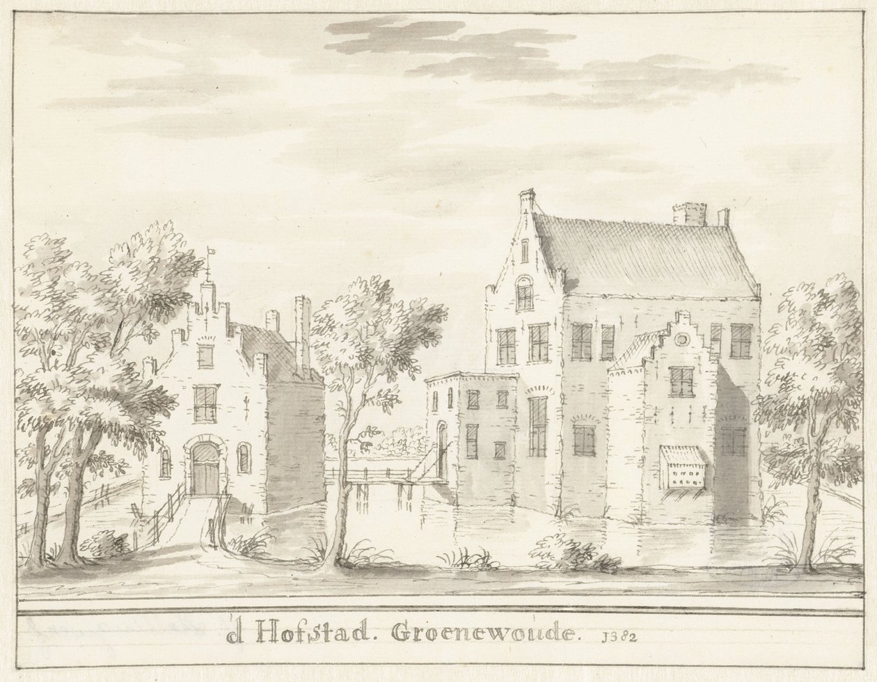 Hrad Groenewoude poblíž Woudenberg, v roce 1382 