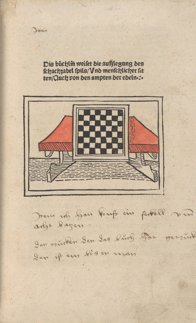 Kniha šachů, 1483. od Jacobus de Cessolis