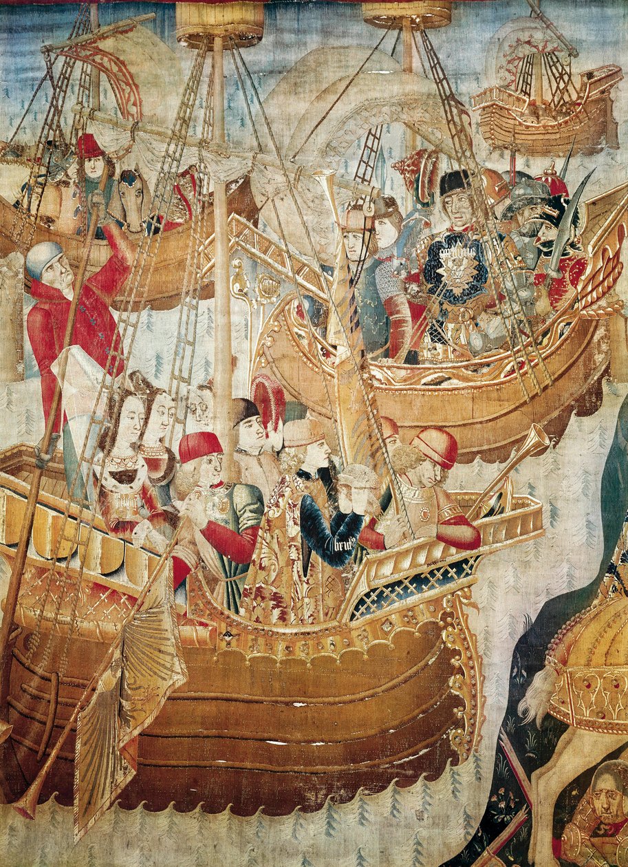 Prohlížeče. Gobelín školy Katalánska od Jacomart (c.1413 61) Baco