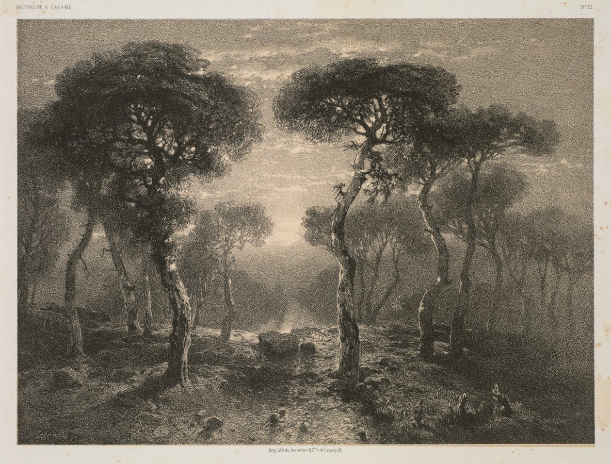 Díla A. Calame, č. 13: Les Sierre ve Valais od Jacomme and Cie. R. de Lancry, 12, Paris