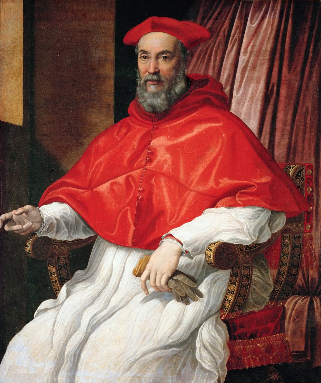 Portrét kardinála, Kunsthistorisches Museum, Vídeň od Jacopino del Conte