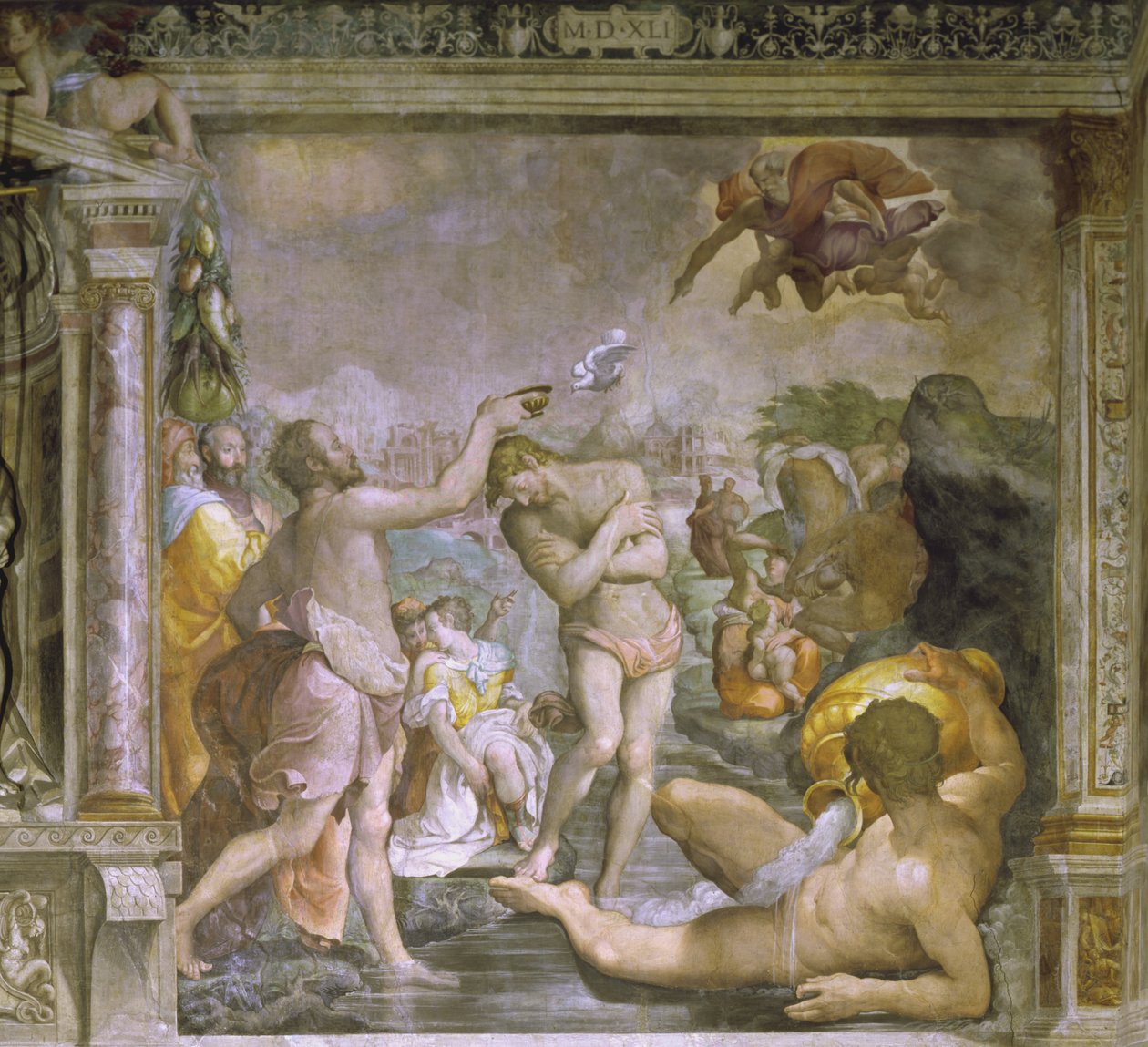 Křest Krista, 1541 od Jacopino del Conte