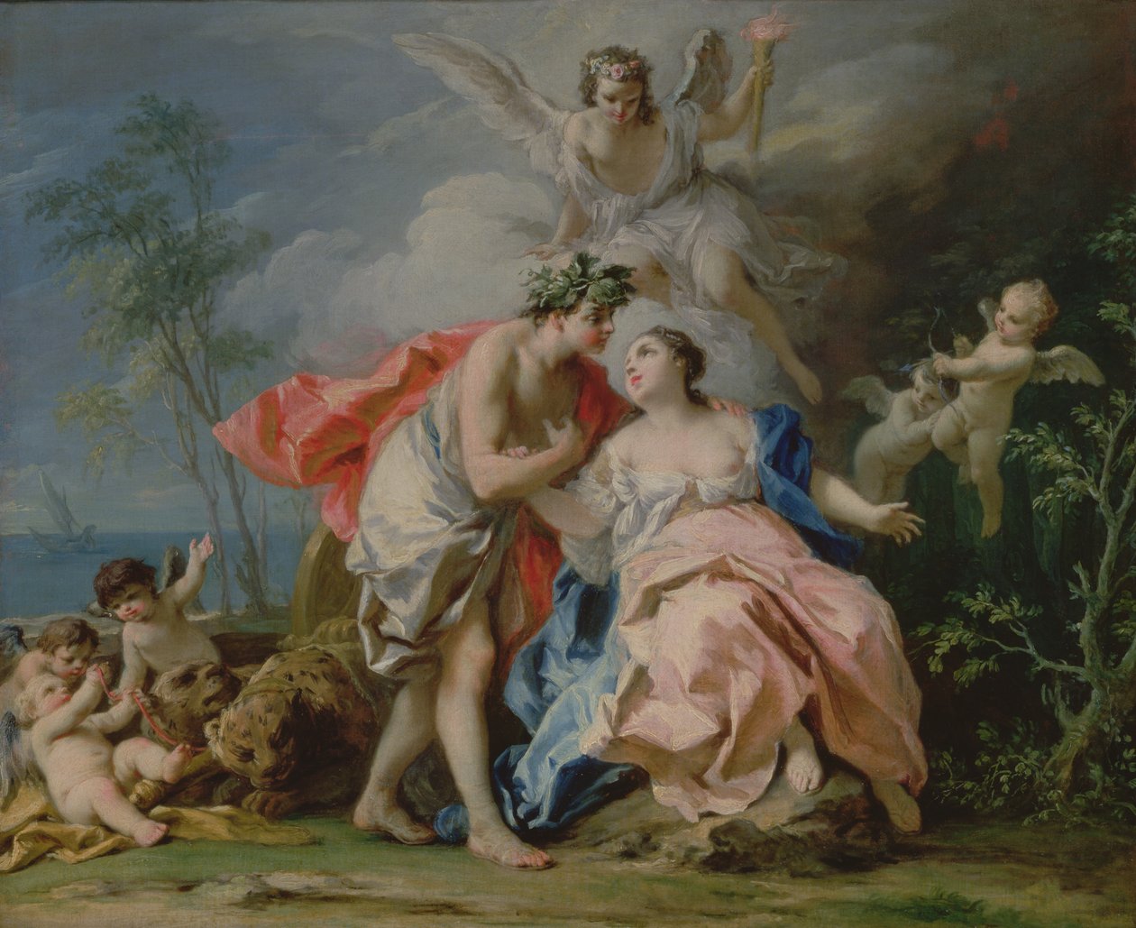 Bakchus a Ariadna od Jacopo Amigoni