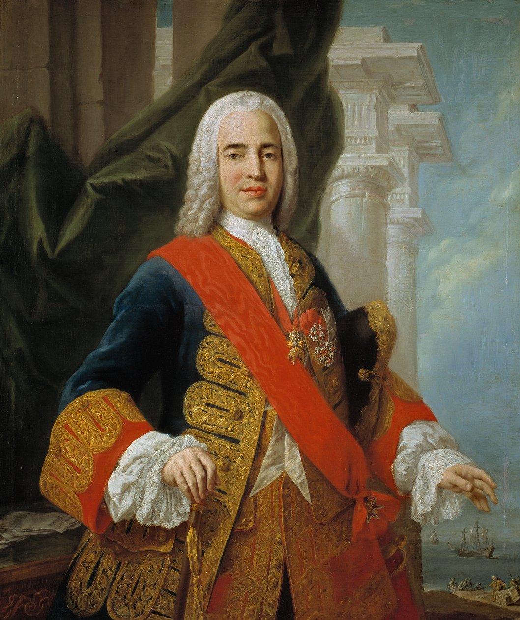 Portrét Zenón de Somodevilla, 1. markýz de la Ensenada (1702-1781) od Jacopo Amigoni