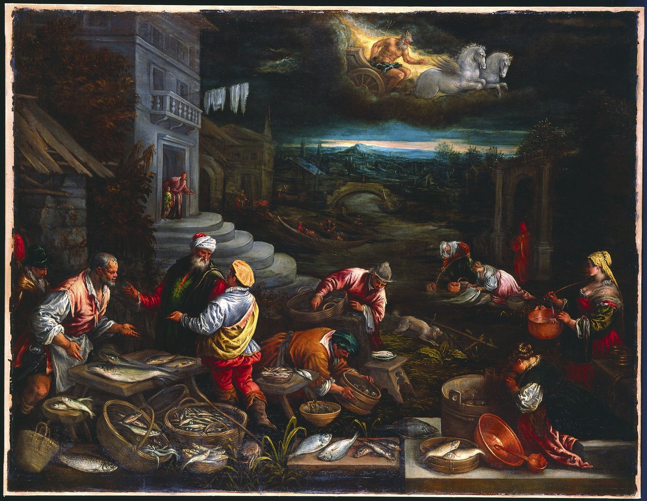 Živel vody, kolem 1576-77 od Jacopo Bassano