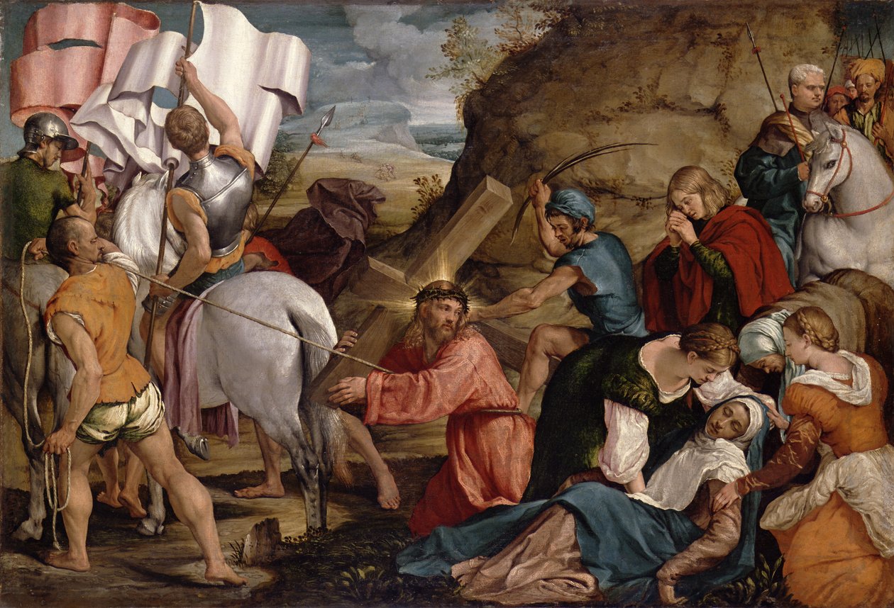 Cesta na Kalvárii, asi 1540, od Jacopo Bassano