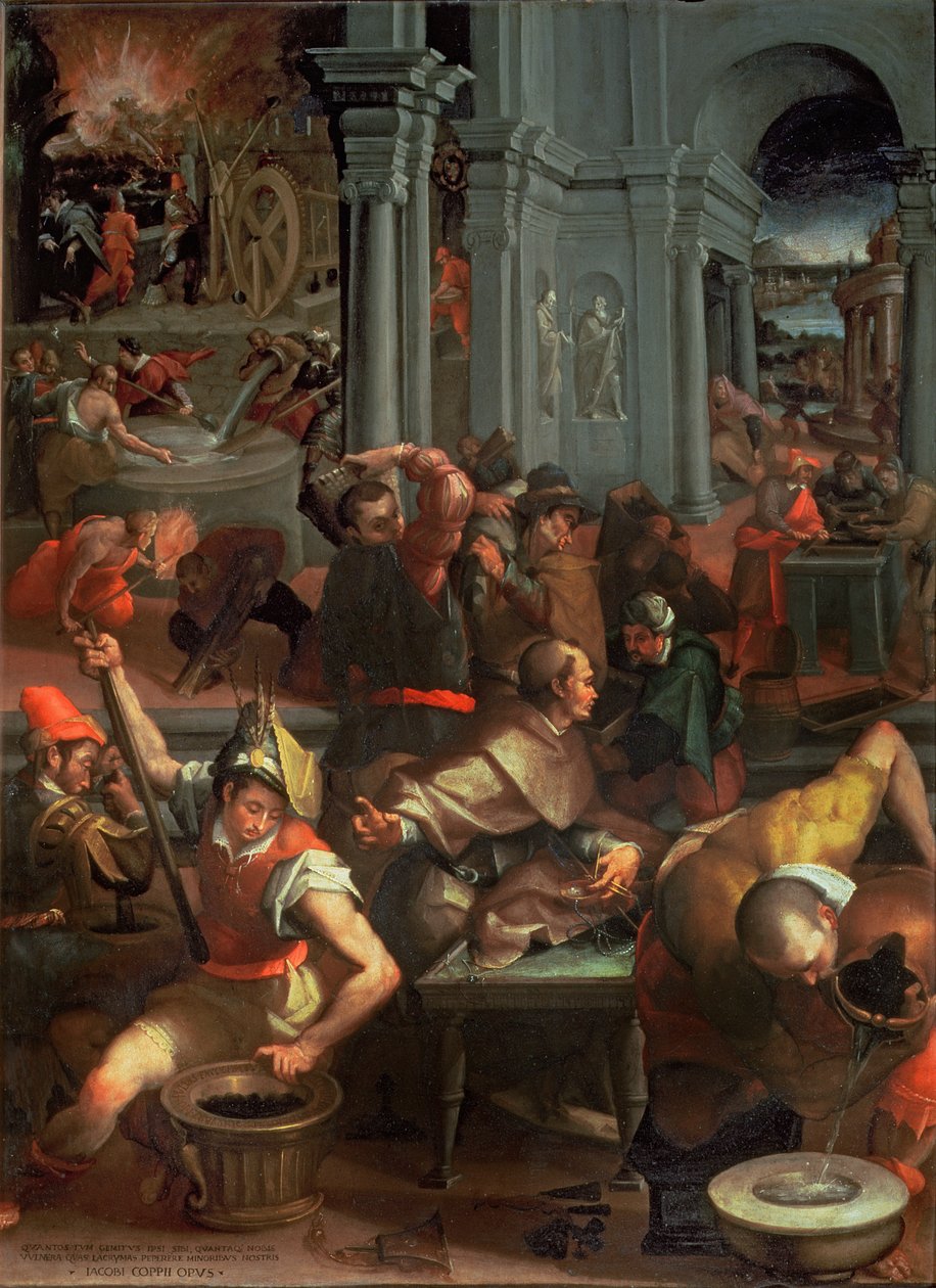 Vynález střelného prachu v roce 1313, 1572 (břidlice) od Jacopo Coppi