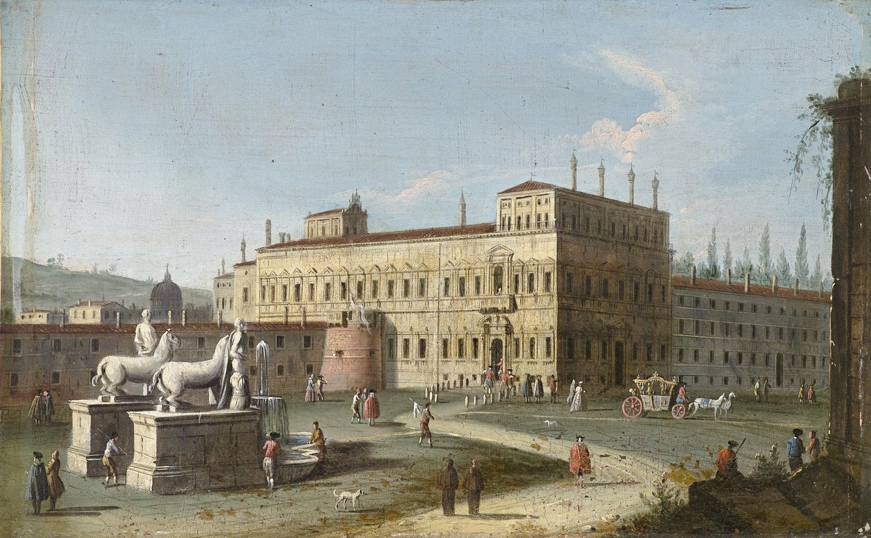 Pohled na Quirinal v Římě od Jacopo Fabris