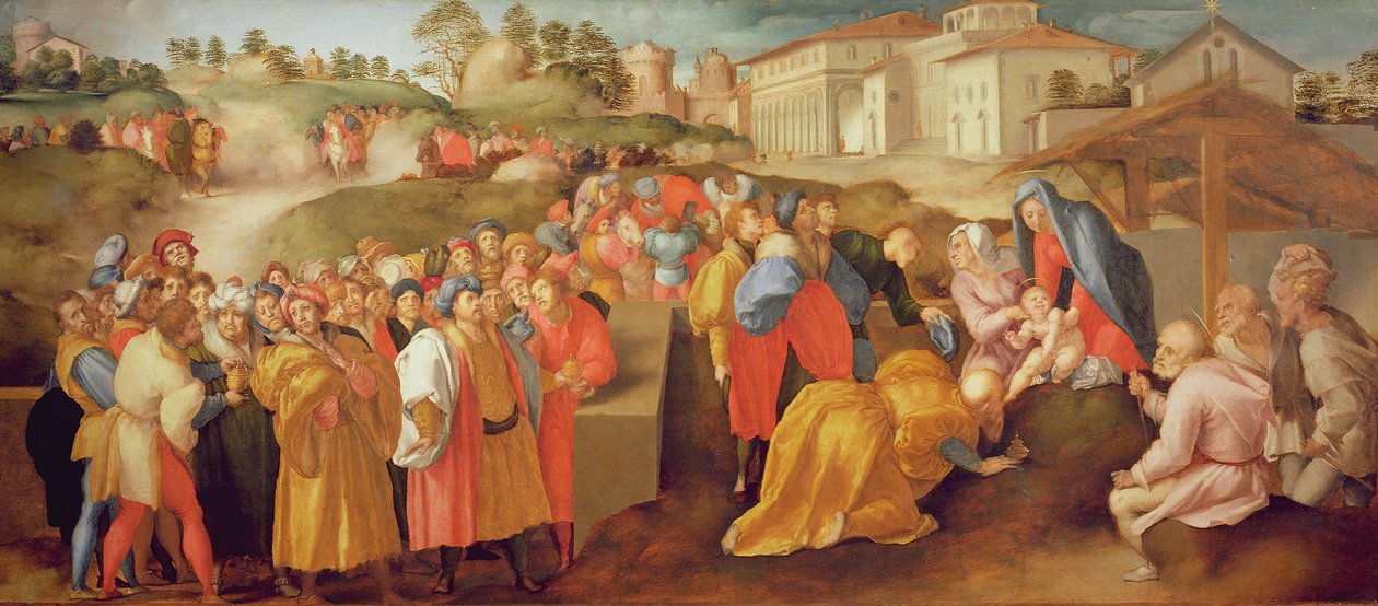 Klanění tří králů, známé jako „Benintendi Epiphany“ od Jacopo Pontormo