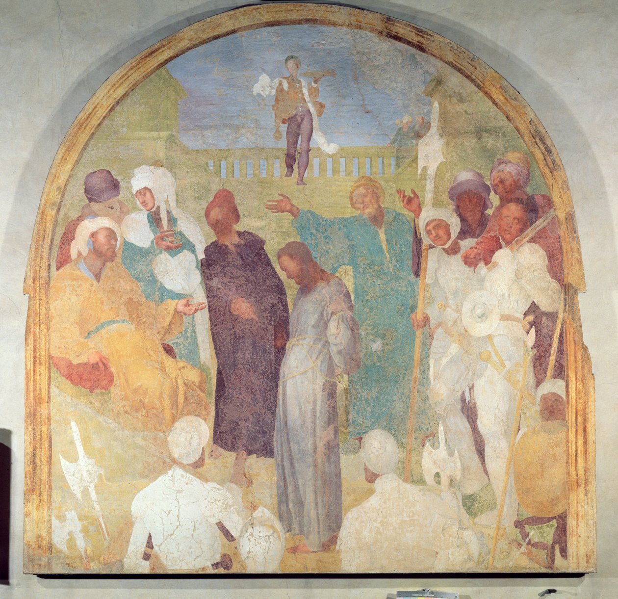 Kristus před Pilátem, luneta z freskového cyklu Umučení Krista, 1523-6 od Jacopo Pontormo