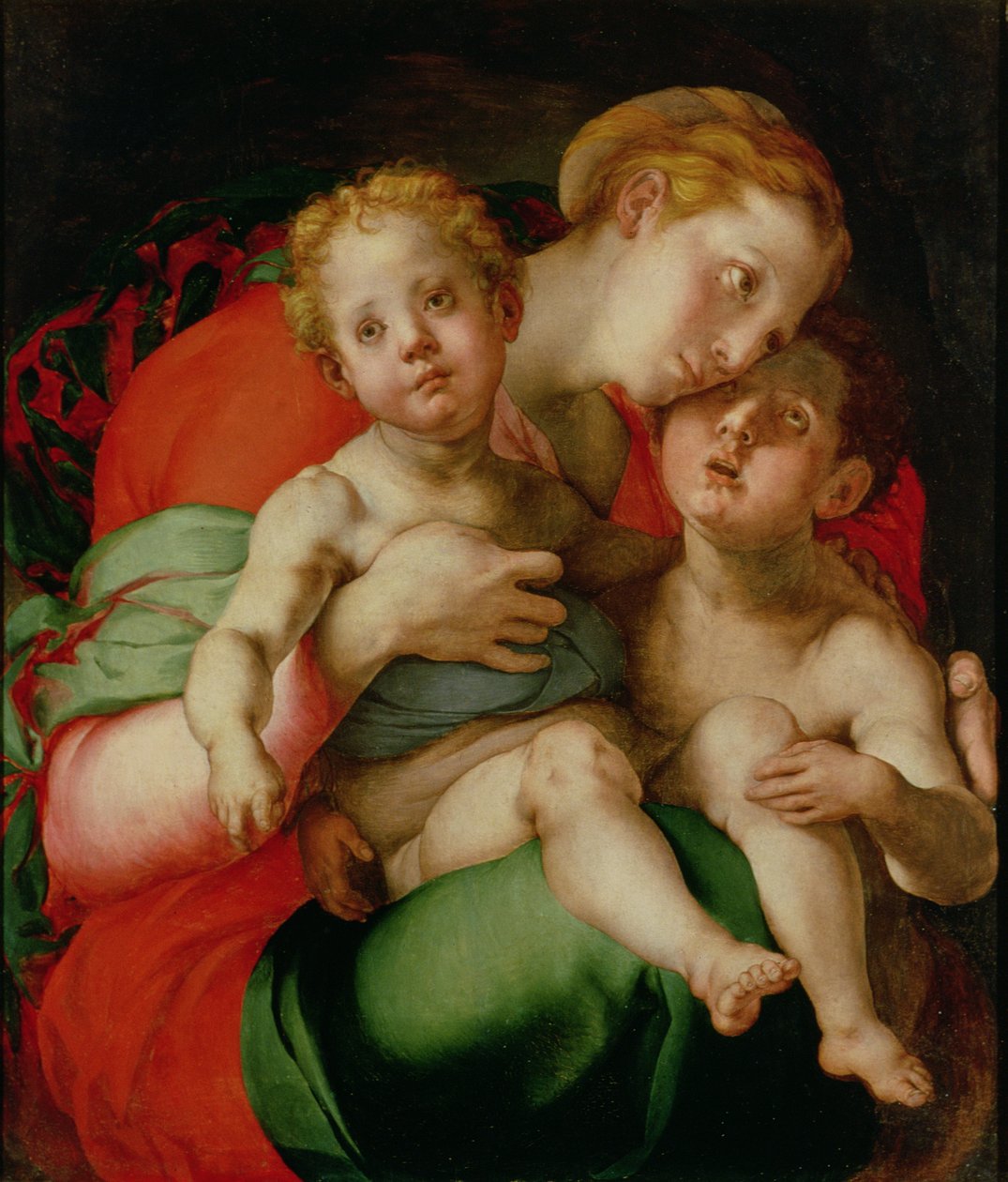 Madona s dítětem s dítětem sv. Jana Křtitele (panel) od Jacopo Pontormo