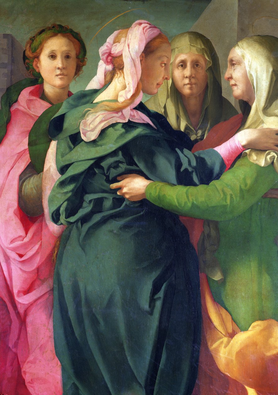 Návštěva, 1528-30 detail fresky 60438 od Jacopo Pontormo