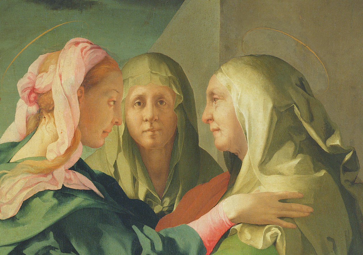 Návštěva, 1528-30 detail fresky 60438 od Jacopo Pontormo