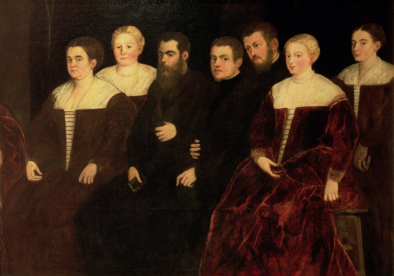 00409 Sedm členů rodiny Soranzo (viz také 70477) od Jacopo Robusti Tintoretto