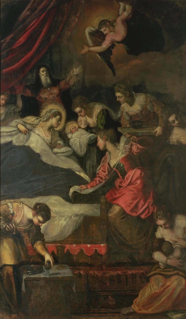 Narození Panny od Jacopo Robusti Tintoretto