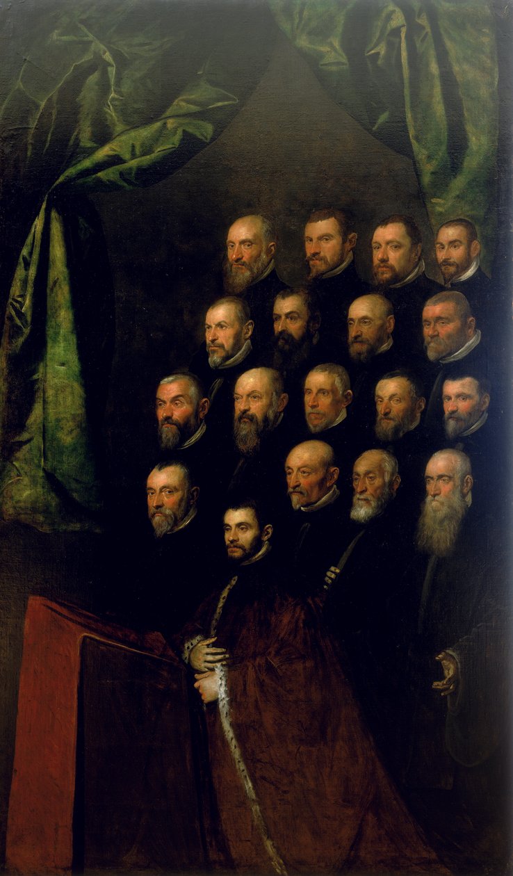 Členové bratrstva od Jacopo Robusti Tintoretto