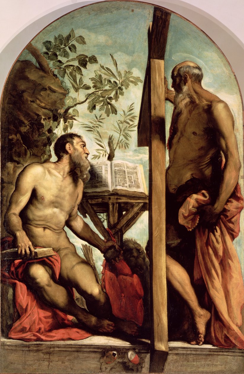 Svatý Ondřej a svatý Jeroným od Jacopo Robusti Tintoretto