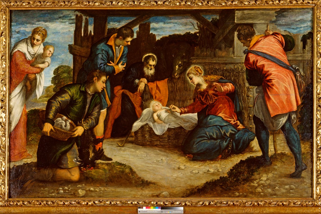 Klanění pastýřů, 40. léta 16. století od Jacopo Robusti Tintoretto