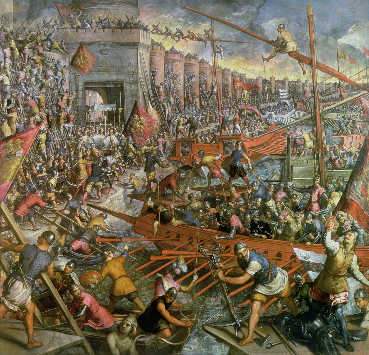 Dobytí Konstantinopole v roce 1204 od Jacopo Robusti Tintoretto