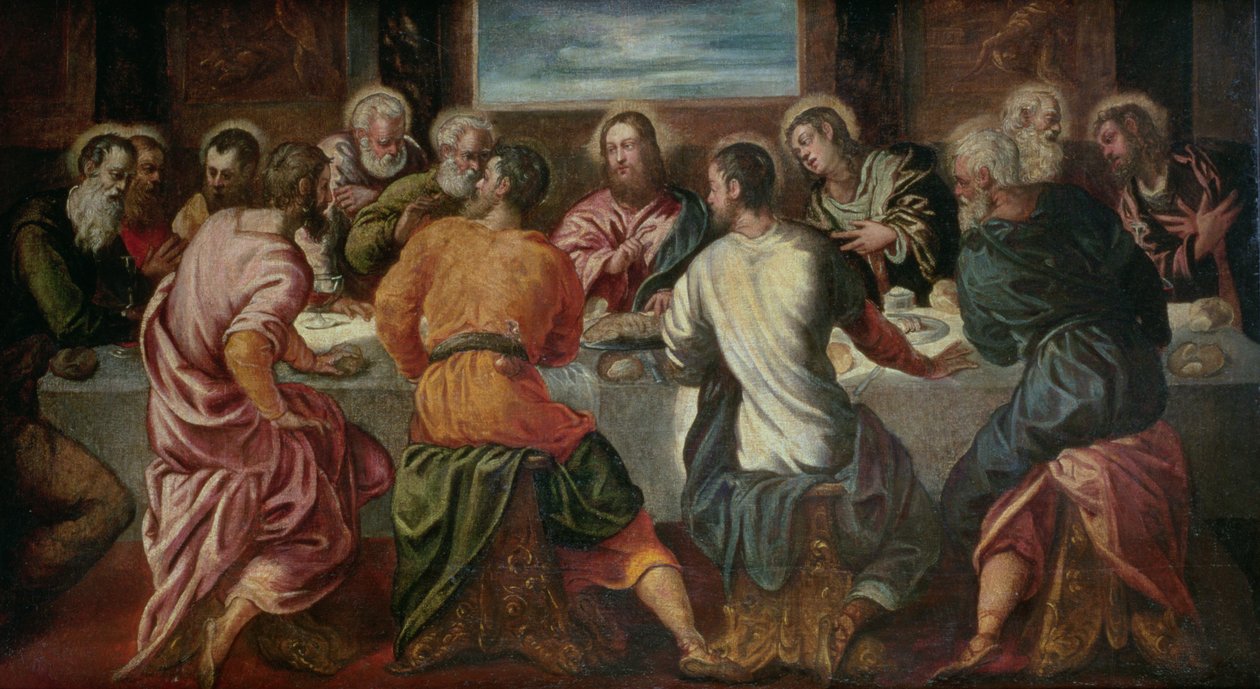 Poslední večeře, polovina 40. let 16. století od Jacopo Robusti Tintoretto