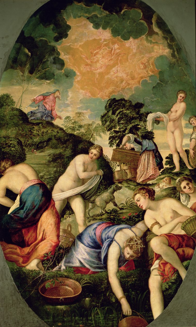 Očišťování midjánských panen od Jacopo Robusti Tintoretto
