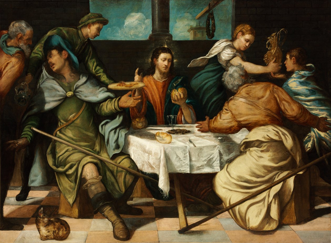 Večeře v Emauzích od Jacopo Robusti Tintoretto