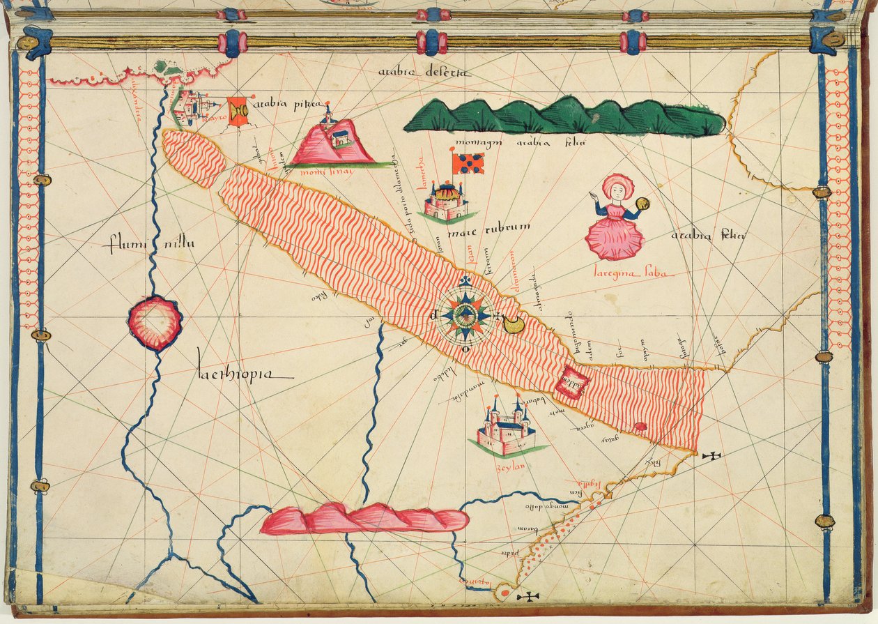 Ms Ital 550.0.3.15 fol.6r Mapa Egypta, z "Carte Geografiche od Jacopo Russo