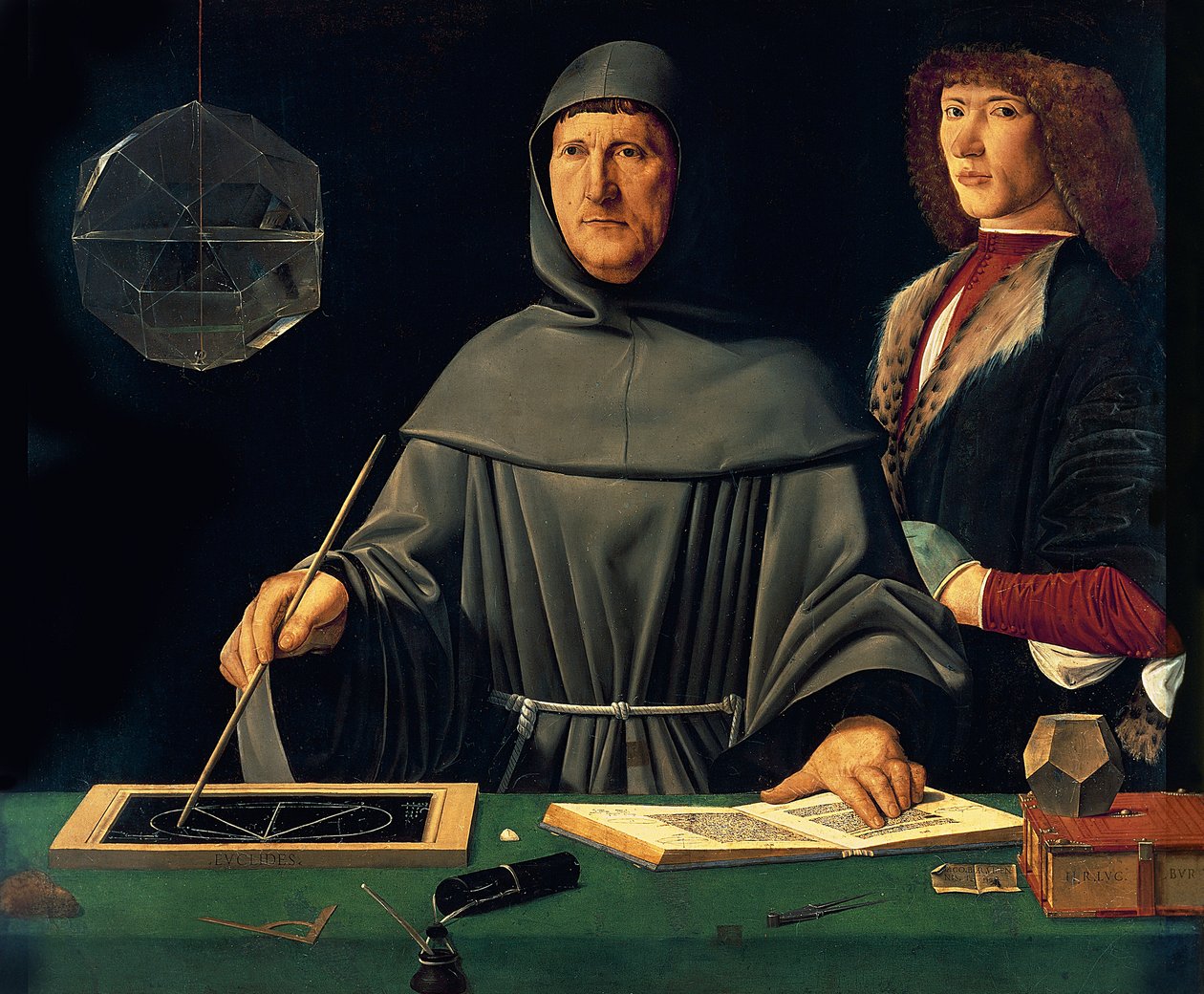 Portrét Lucy Pacioliho (asi 1445-1514) 1495 od Jacopo de Barbari