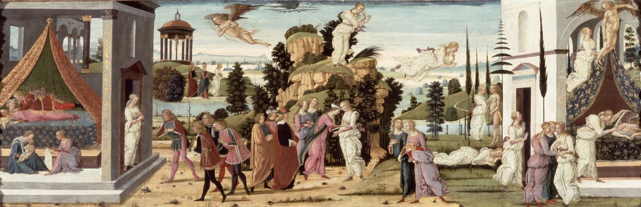 Příběh Amora a Psyché (panel) od Jacopo del Sellaio