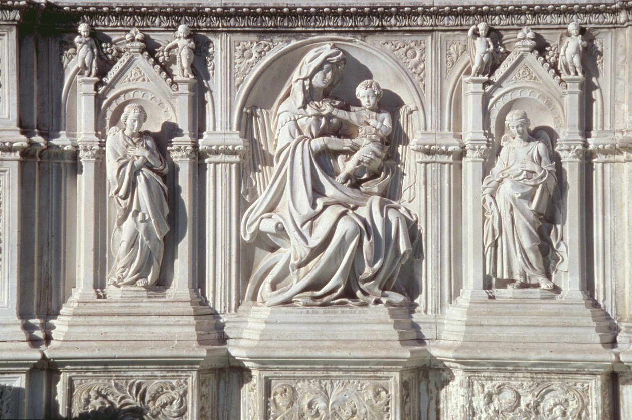 Fonte Gaia (mramor) (detail) od Jacopo della Quercia