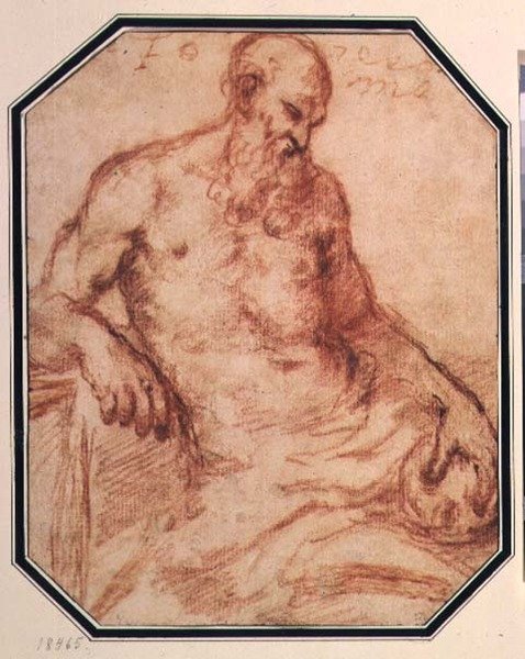 Svatý Jeroným (krev) od Jacopo Bassano