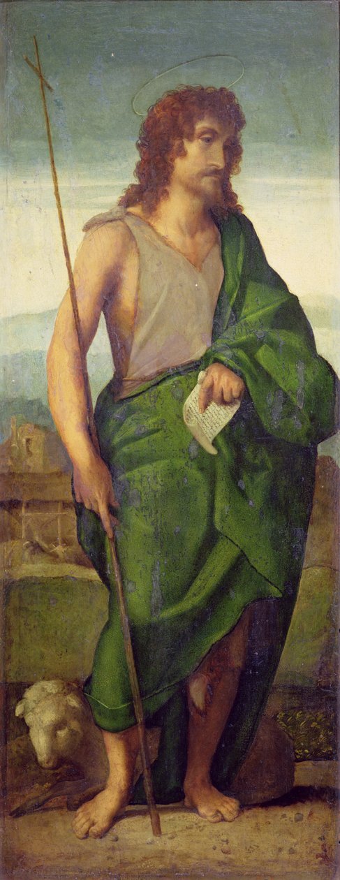Svatý Jan Křtitel (olej na desce) od Jacopo (c.1480-1528) Palma