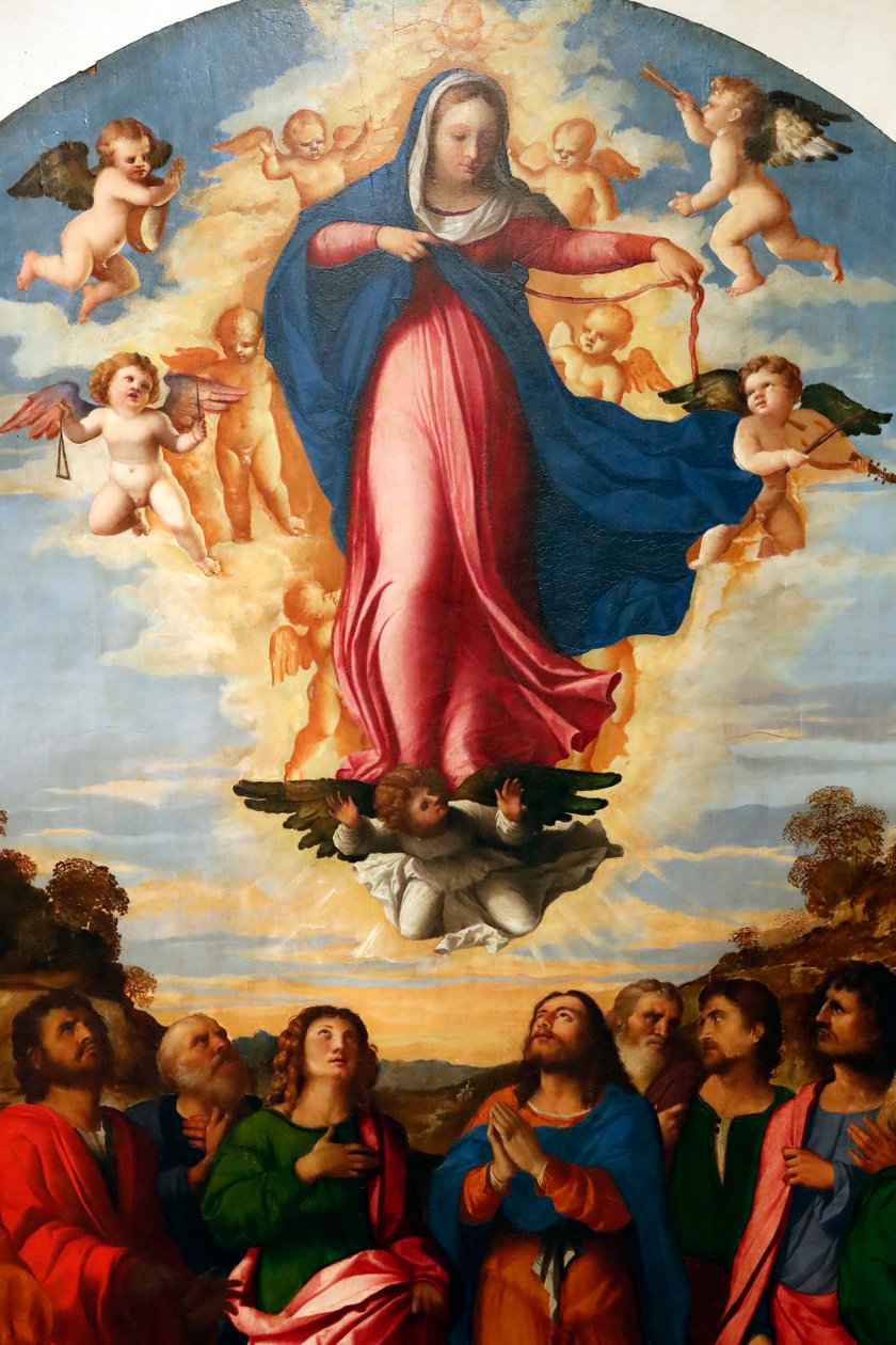 Nanebevzetí Panny Marie, Palma il Vecchio Serina 1513 (obraz) od Jacopo (c.1480 1528) Palma