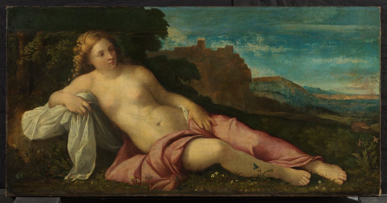 Venuše v krajině, cca 1520 (olej na plátně) od Jacopo (c.1480 1528) Palma