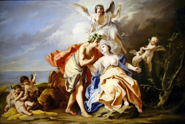 Bakchus a Ariadne (olej na plátně) od Jacopo Amigoni