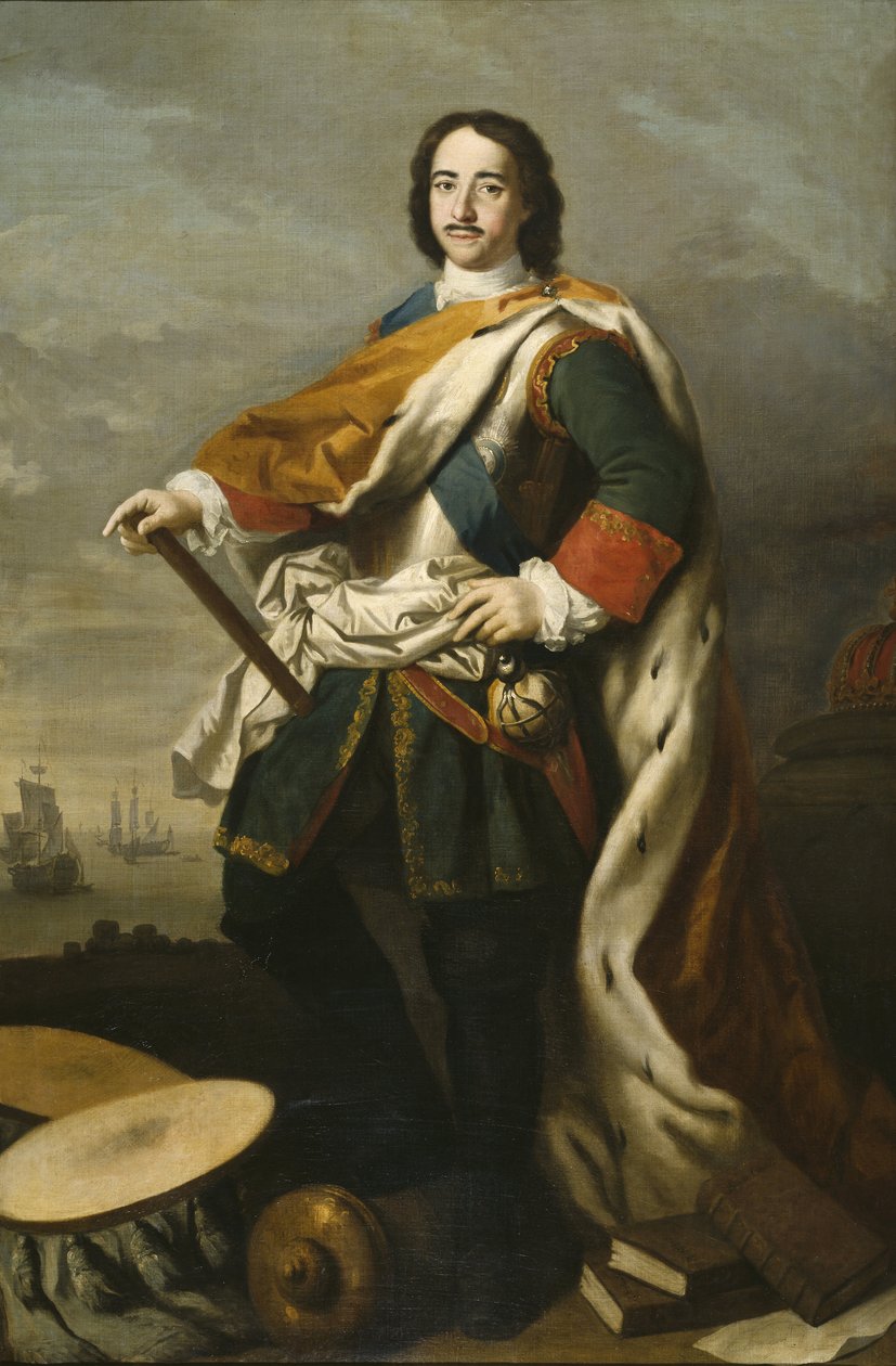Pierre I le Grand, car de Russie - Portrét císaře Petra I. Velikého (1672-1725), Amigoni, Jacopo (1675-1752). Olej na plátně. Rozměr: 210 x 139 cm. Národní muzeum Stockholm od Jacopo Amigoni