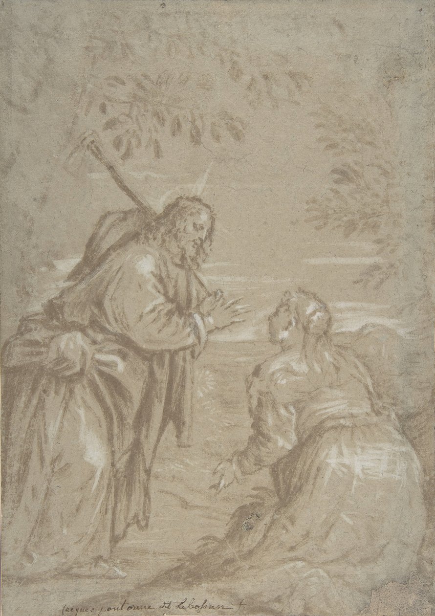 Kristus se zjevuje svaté Marii Magdaléně Noli Me Tangere, ca. 1560. od Jacopo Bassano.