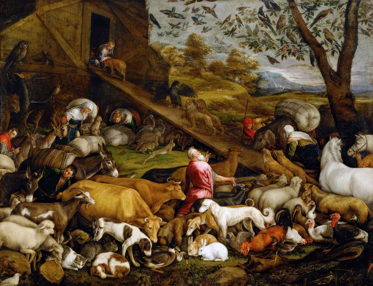 Vstup zvířat do archy od Jacopo Bassano