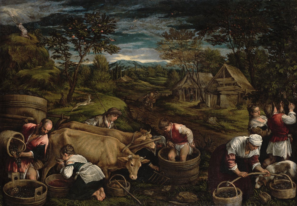 Sklizeň, (Mojžíš dostává Desatero přikázání), 1576 (podrobnosti viz 65690) od Jacopo Bassano