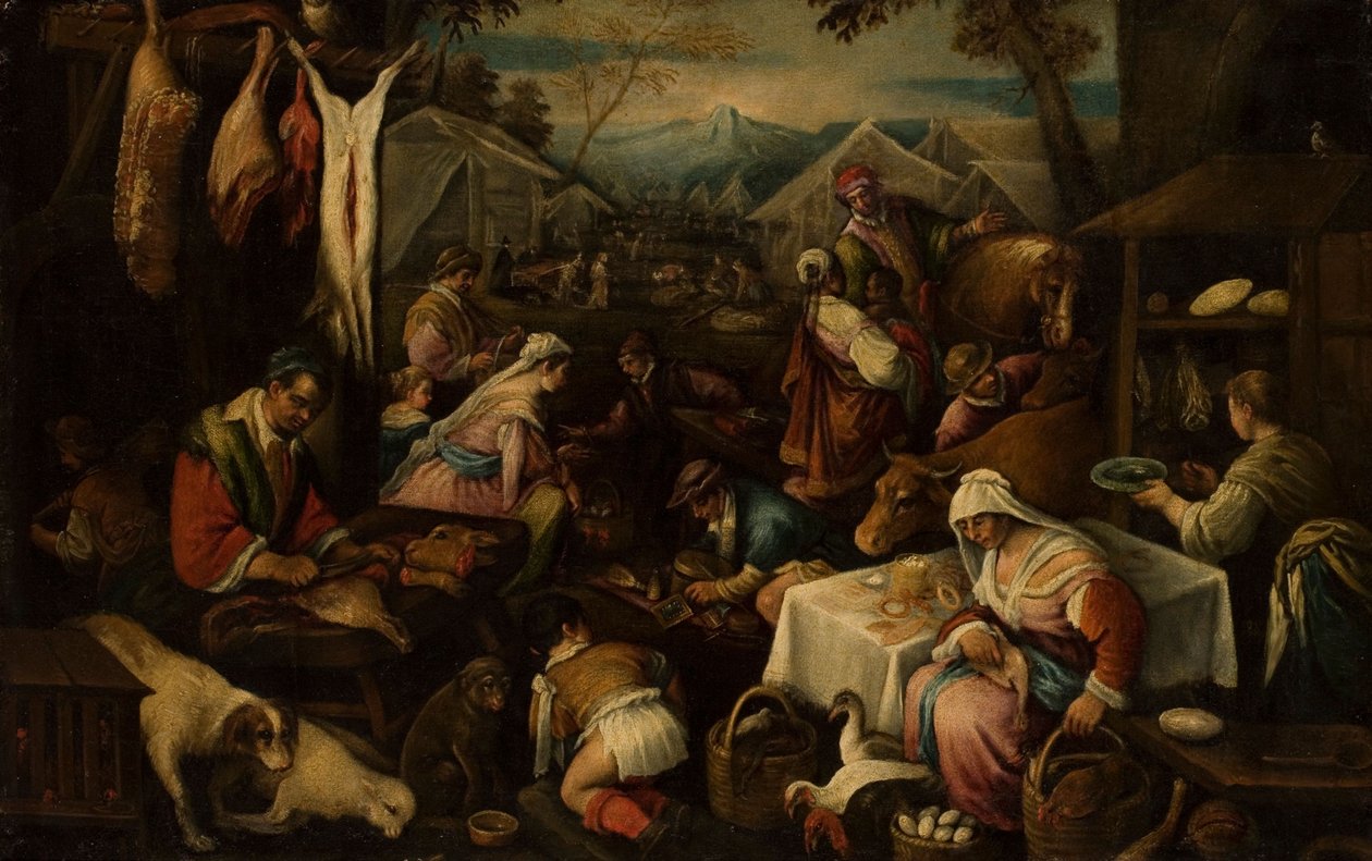 Tržní scéna od Jacopo Bassano
