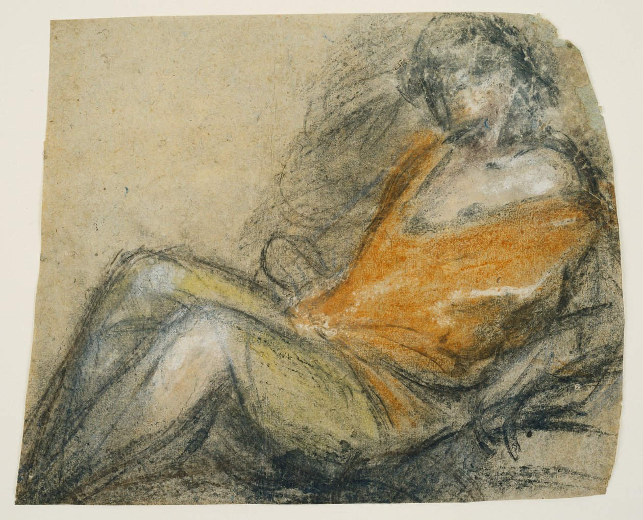 Studie einer liegenden Figur od Jacopo Bassano