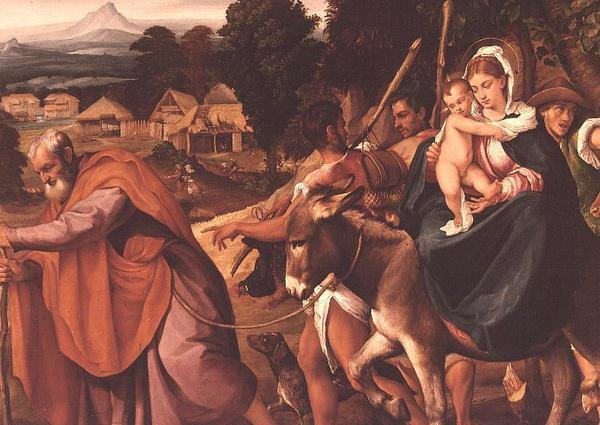 Útěk do Egypta od Jacopo Bassano