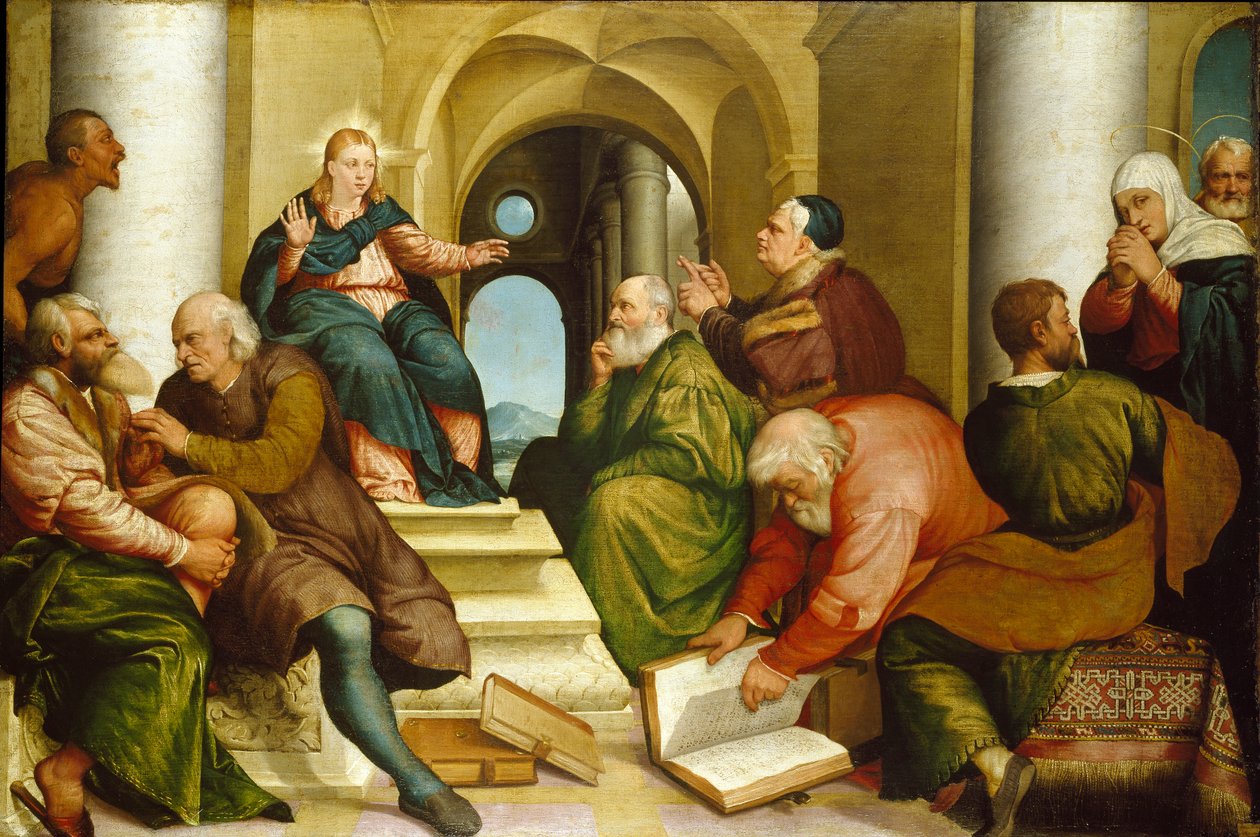 Kristus mezi lékaři, 1539 od Jacopo Bassano il vecchio