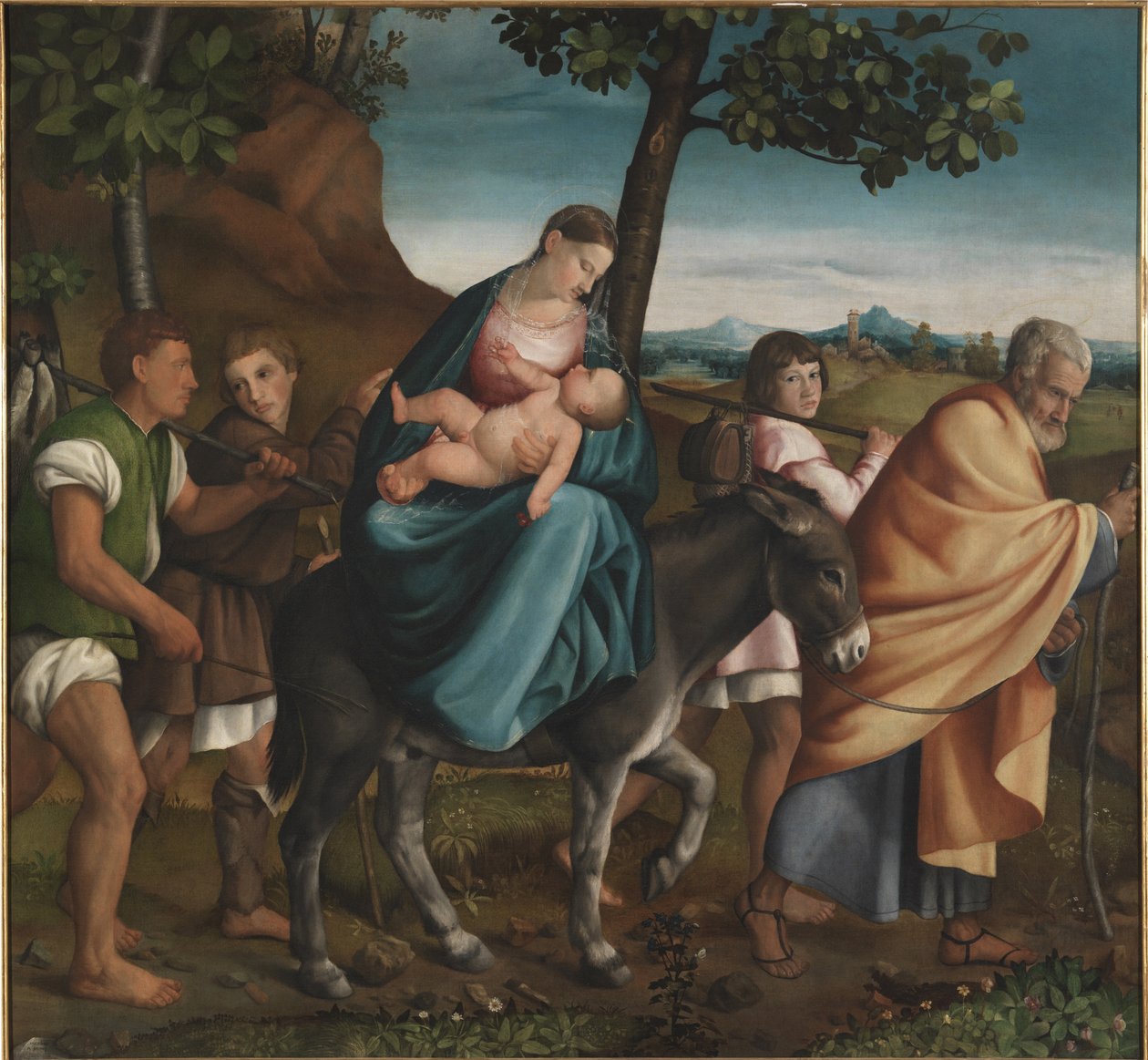 Útěk do Egypta, 1534 od Jacopo Bassano il vecchio