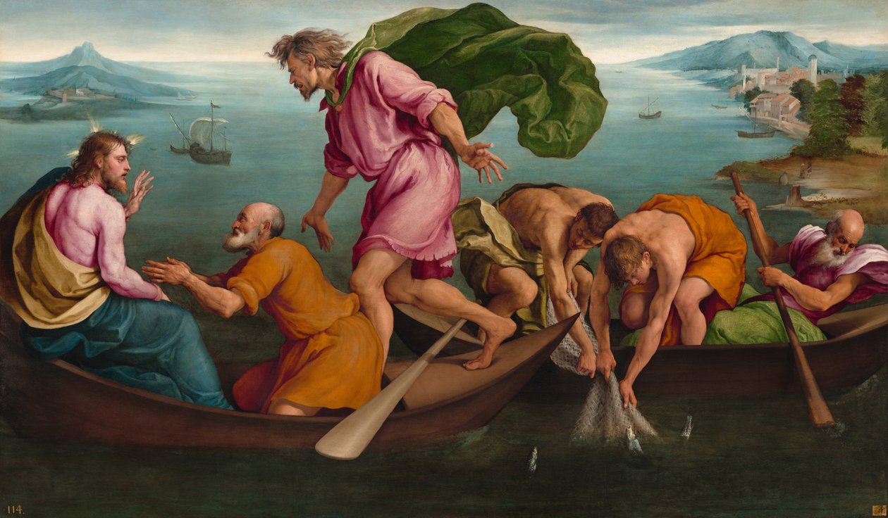 Zázračný návrh ryb, 1545. od Jacopo Bassano il vecchio